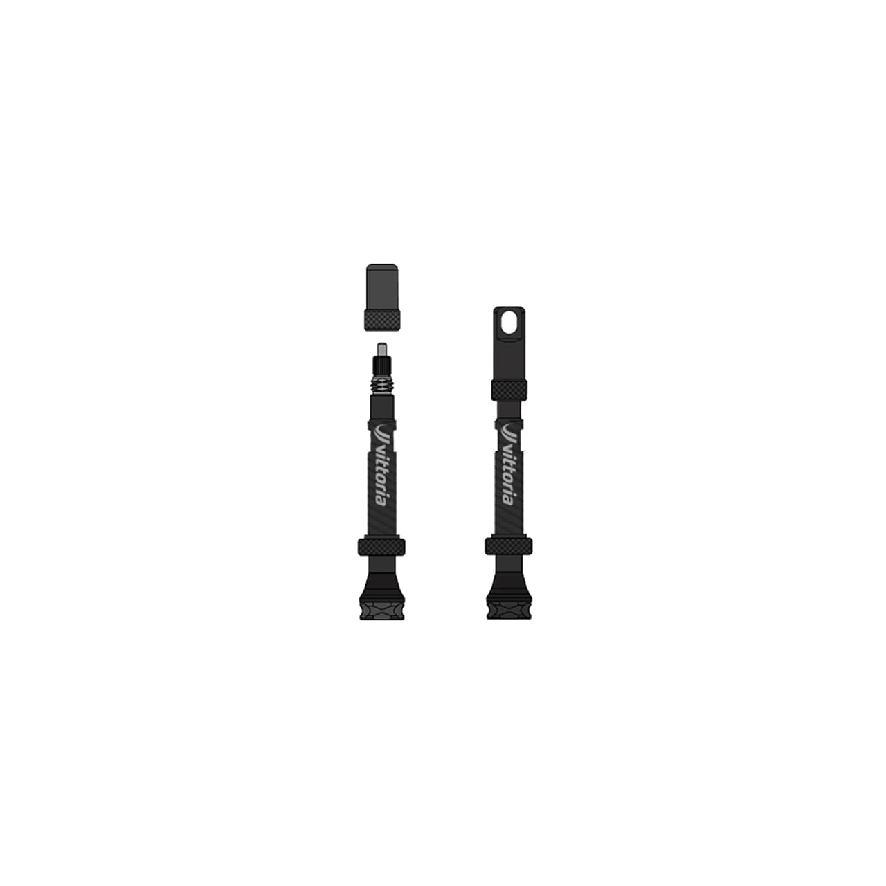Válvula Vittoria Tubeless Alloy negro 80 mm (2 unidades)